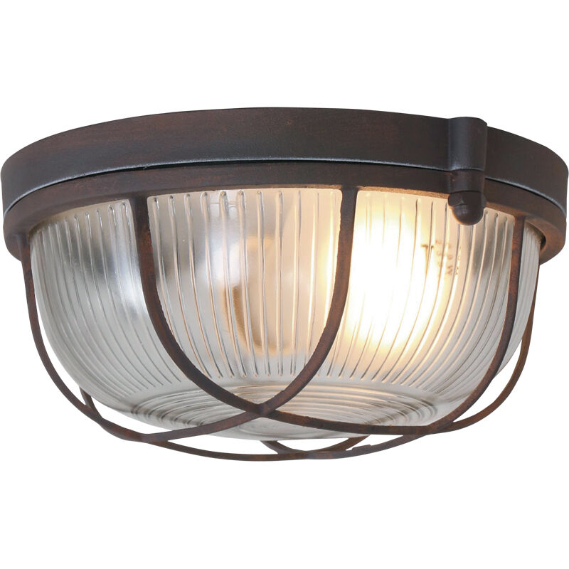 Steinhauer - Mexlite - plafonnier - Lisanne - marron - verre métal - ø 17cm -