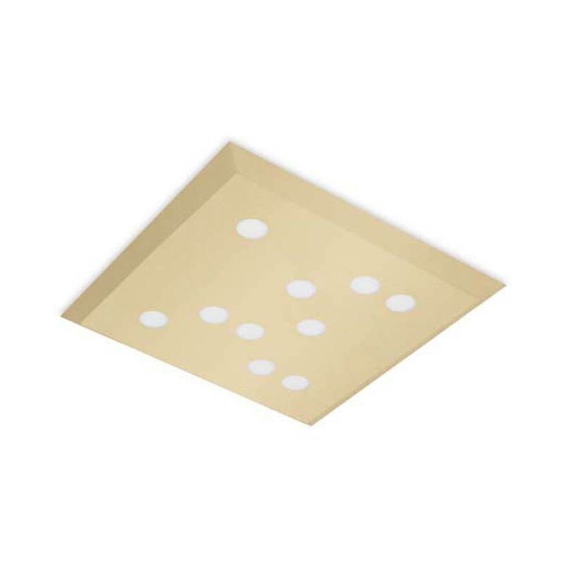 Plafonnier carré à led peint en or - Leds-c4