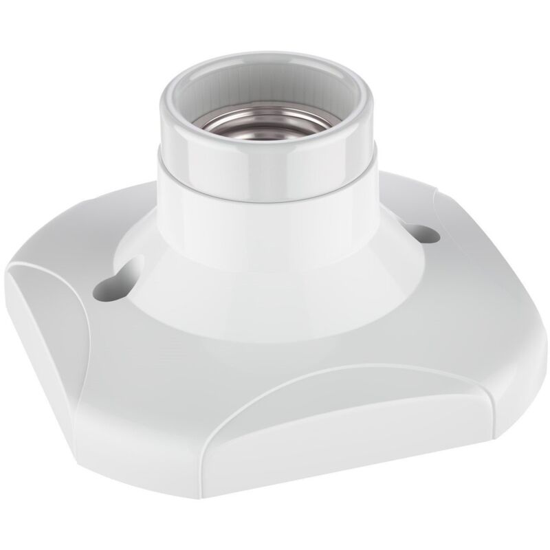 Beijiyi - Plafonnier/douille de lampe, porcelaine, blanc, 1x E27 max. 60W, douille à économie d'énergie, accents de pièce, brillant, plastique,