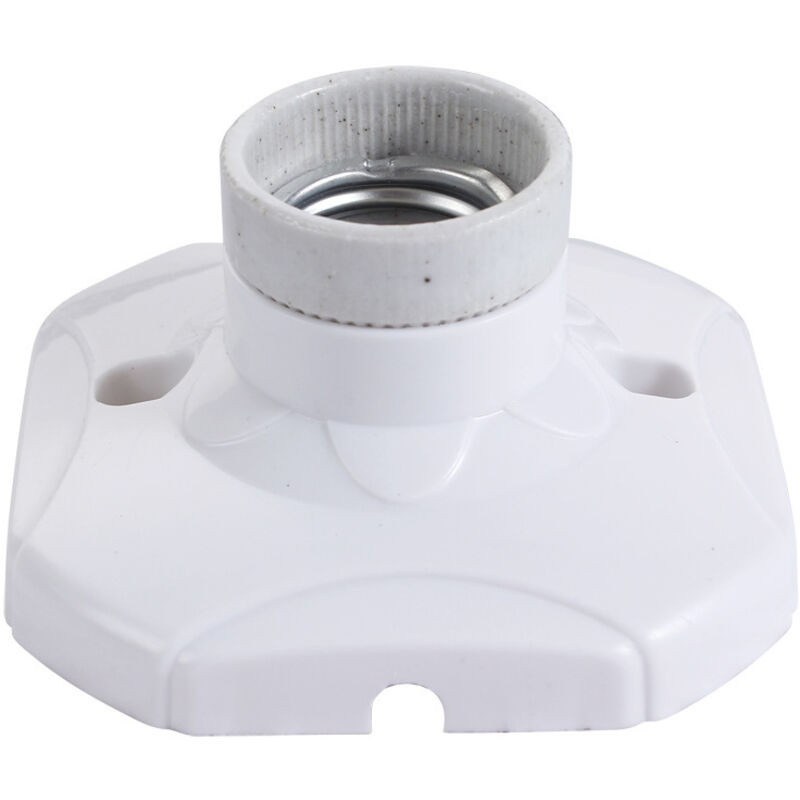 Plafonnier/Douille de plafond, plastique, porcelaine, blanc, E27 max. 60W, 9 x 9cm, 10 pcs.