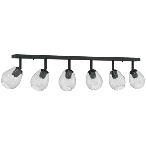 Plafonnier，Lampe avec abat-jour en verre réglable en anthracite E27 CFW22073