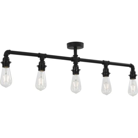 Plafonnier，Lampe Noir 5 ampoules E27 CFW24009