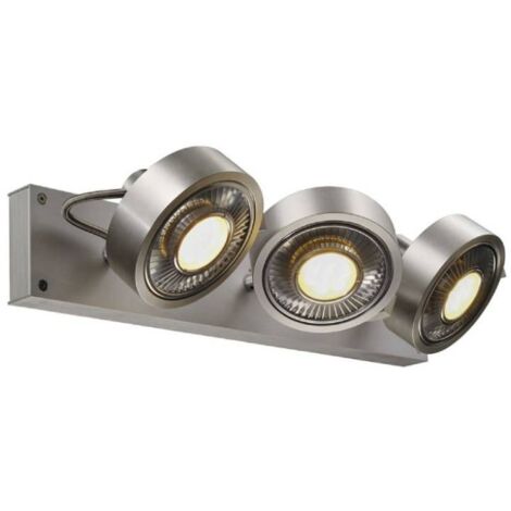 Plafonniers intérieurs KALU 3 spots QPAR111 plafonnier alu brossé. ES111 max. 3x75W - SLV 147326