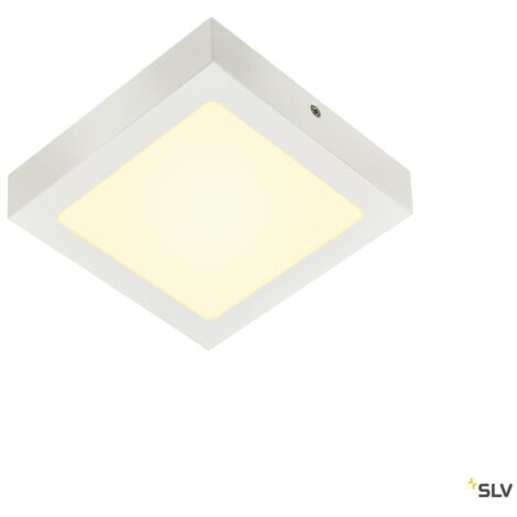 Plafonniers intérieurs LED SENSER 18 plafonnier intérieur carré blanc mat LED 12W 3000K variable Tri - SLV 1003018