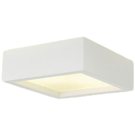 Plafonniers intérieurs PLASTRA 104 plafonnier intérieur blanc E27 2x 25W max plâtre - SLV 148002