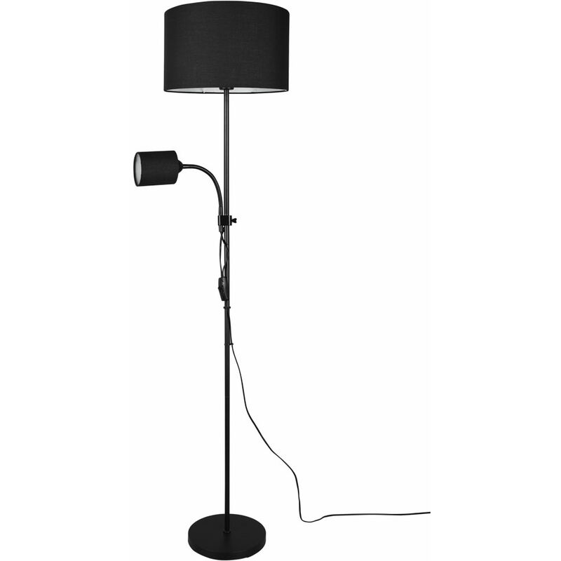 Plafonniers lampe sur pied noir salon / chambre à manger éclairage latéral textile lampe de lecture flexo mobile