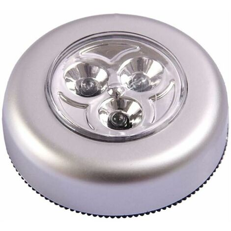 Plafonniers Lampes Spots Led Autocollants à Piles Veilleuse à Pousser Spotlights Batteries Bébé à Contrôle Tactile Lampe De Chevet Pour Chambre D'enfant Lumière De Nuit Placard