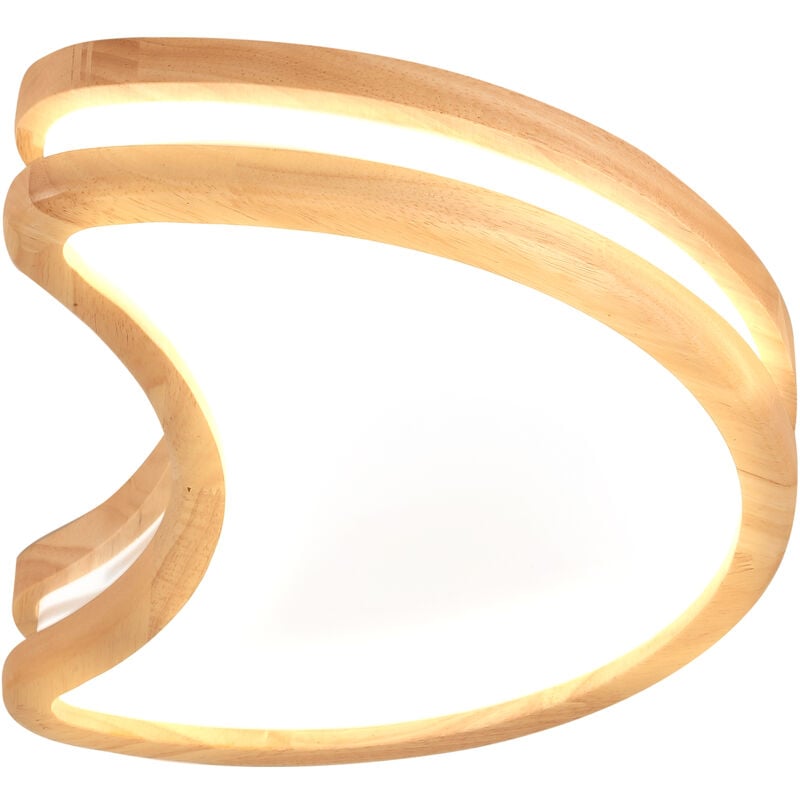 Plafonniers Led Modernes Luminaire Plafonnier D'Intérieur De La Lune 3000K Lampe De Plafond En Bois Pour Couloir, Chambre À Coucher, Cuisine, Salon