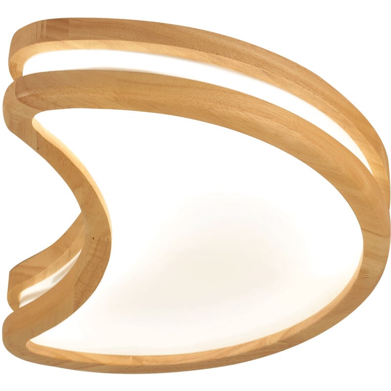 Plafonniers Led Modernes Luminaire Plafonnier D'Intérieur De La Lune 4500K Lampe De Plafond En Bois Pour Couloir, Chambre à Coucher, Cuisine, Salon