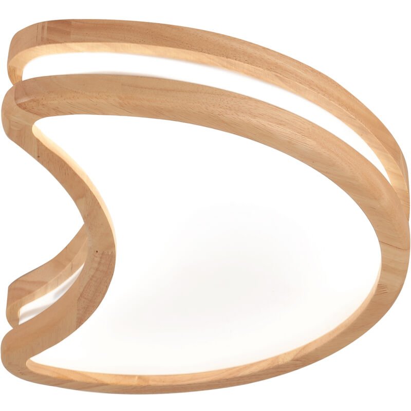 Plafonniers Led Modernes Luminaire Plafonnier D'Intérieur De La Lune 6000K Lampe De Plafond En Bois Pour Couloir, Chambre à Coucher, Cuisine, Salon