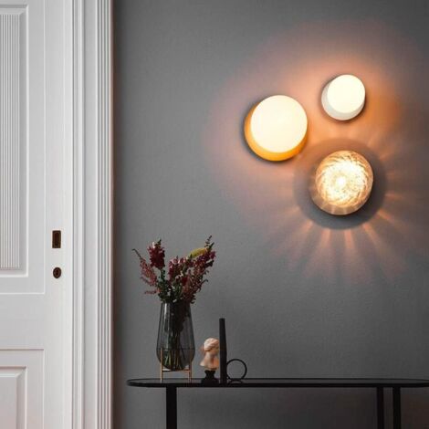 Plafonniers Led Nordiques Boule De Verre Moderne éClairage IntéRieur AlléE Couloir LumièRes CréAtif Hall D'EntréE EntréE Plafonnier (Golden Milk White Ball)