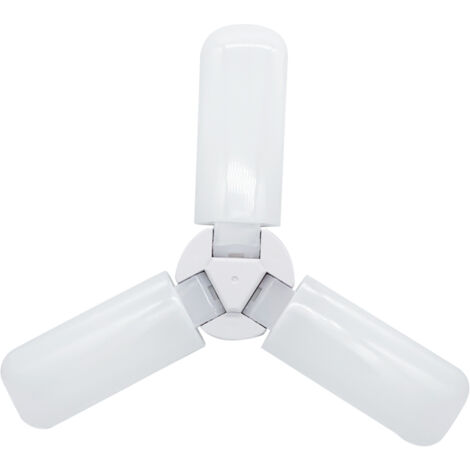Plafonniers LED pour garage - Éclairage de garage à intensité variable, 6000 lm, 6500 K, culot E27/E26, avec 3 panneaux réglables pour garages, ateliers, intérieur, extérieur, entrepôts, éclairage com