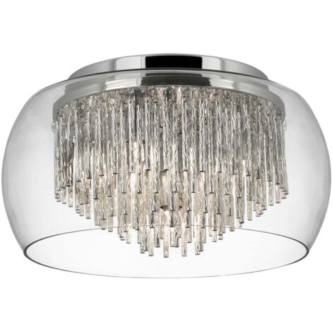 Plafonniers luminaire chrome aluminium cuisine couloir bureau chambre salon éclairage