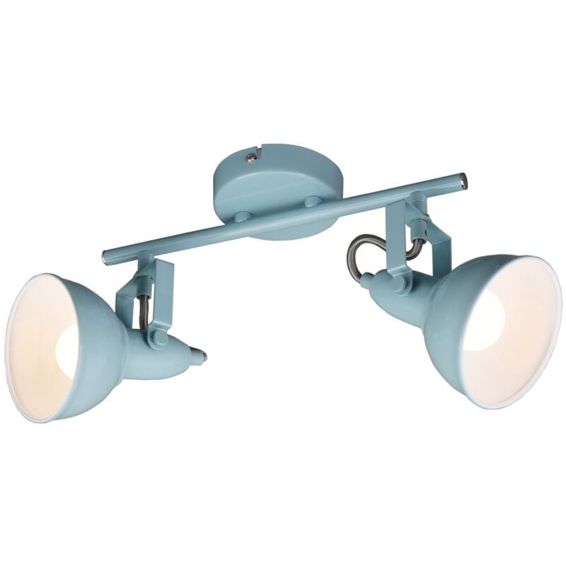 Briloner - Plafonnier spot leuchten soft, 40 w, IP20, blanc-menthe, métal, excl. 2x E14, 30,4 x 18,1 x 10 cm