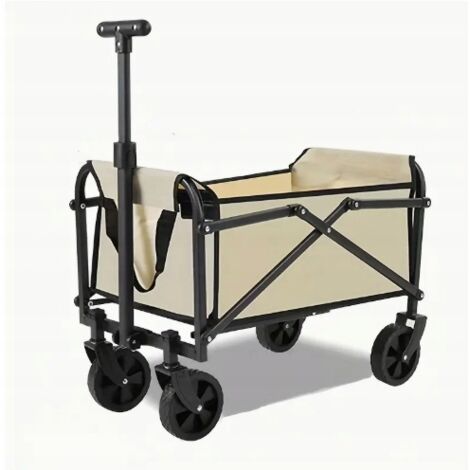 Plage, Camping, Jardin, Chariot Pliant 100 Kg, Poches