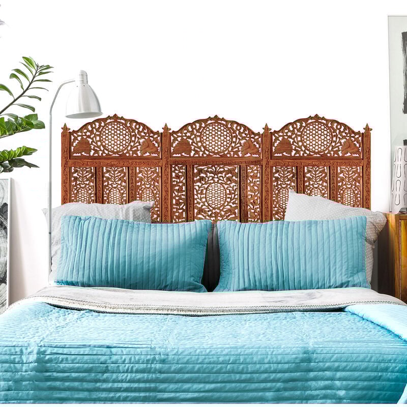 Sticker mural bois 160x60cm, déco murale magnifique, tête de lit ouzbek, reproduction bois pour murs, décoration intérieure.