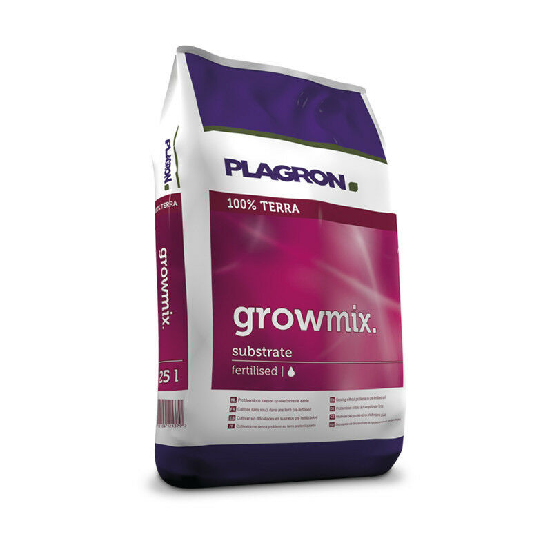 Plagron - Terreau Bio Grow Mix 25 litres , terre de germination , croissance et floraison avec perlite