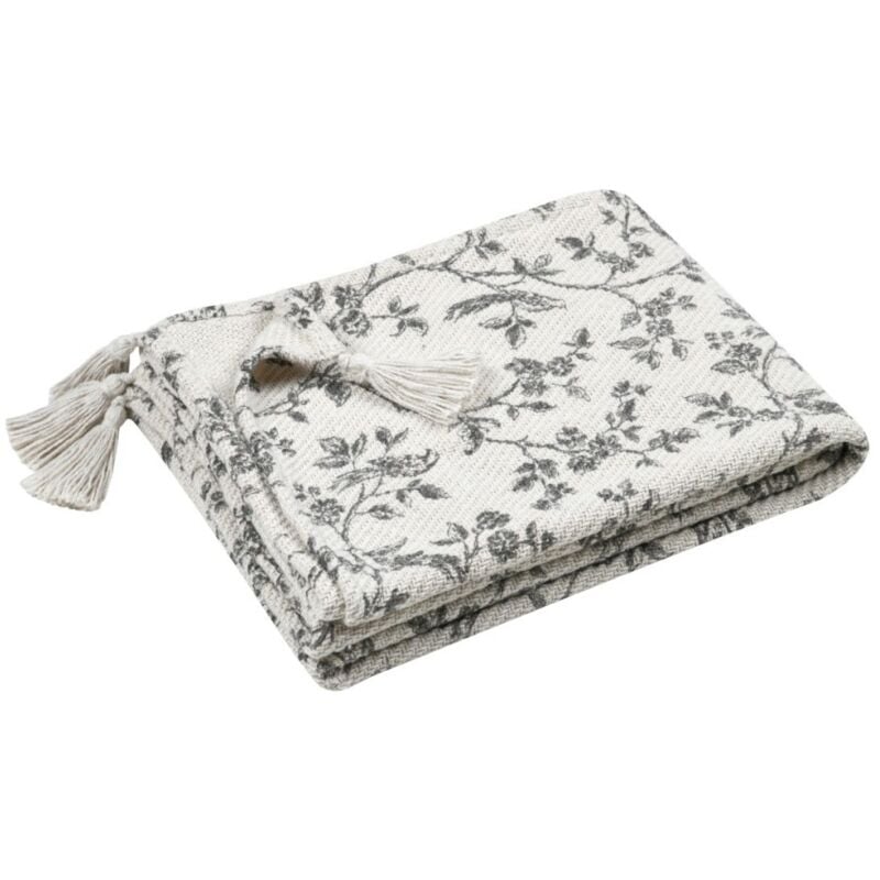 Plaid 125x150 cm clarine à pompons