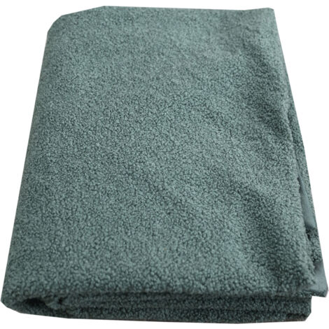 Plaid 130x160 cm en tissu bouclette kaki - SHERPA
