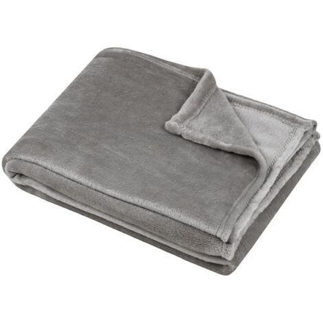 Plaid 180x220 cm Collection Confort gris