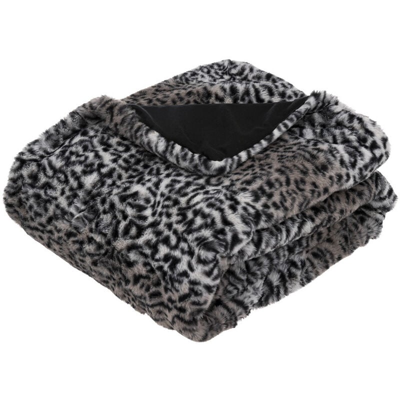 Plaid en Fourrure Léopard 125 x 150 cm - Feeric Christmas