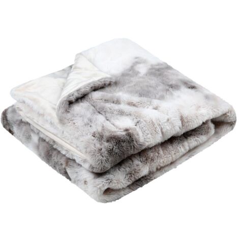 Plaid a poils doux 130 x 160 cm Harald naturel