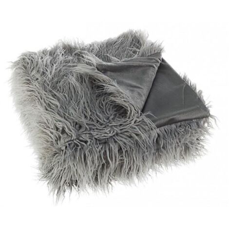 Plaid Alesha Grigio 120x150 cm in Tessuto