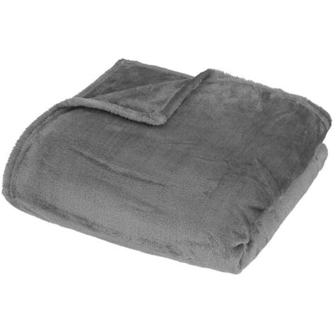 Plaid avec pochon Row 150x200 gris foncé Atmosphera