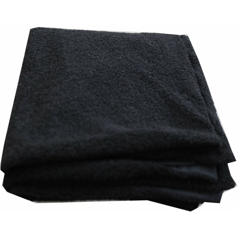 Plaid bouclette noir 130x160