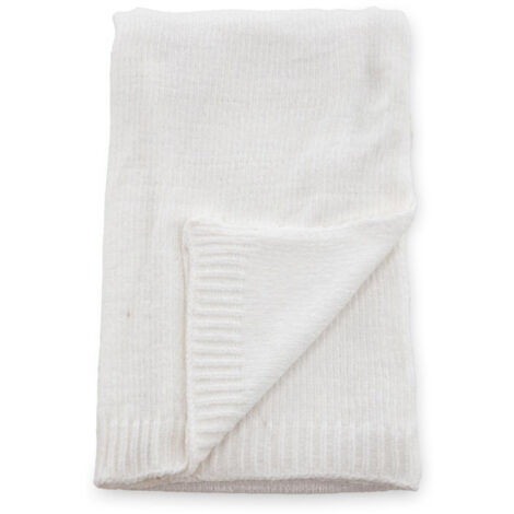 Plaid Chenille "Ally" 130x170cm Blanc