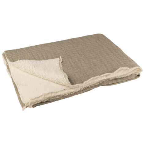 Plaid Déco Lignes "Teddy" 130x180cm Gris