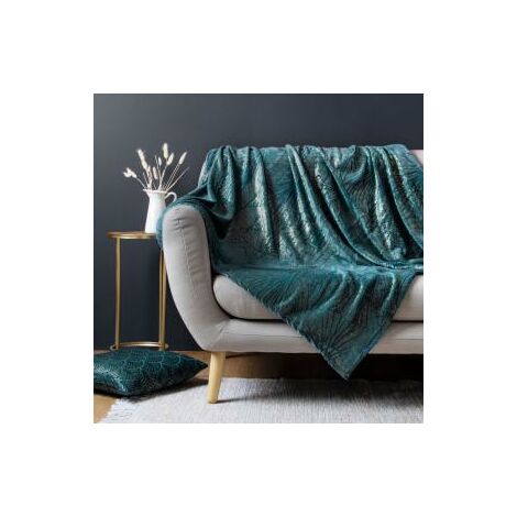 Plaid doux (150 cm) Filo Bleu canard
