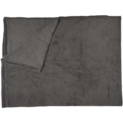 Plaid Doux en Microfibre Gris Anthracite 150x200cm