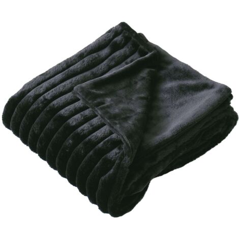 Plaid doux imitation fourrure et flanelle SELA