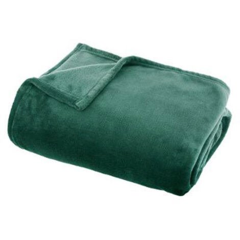 Plaid Doux Uni "Flanel" 125x150cm Vert
