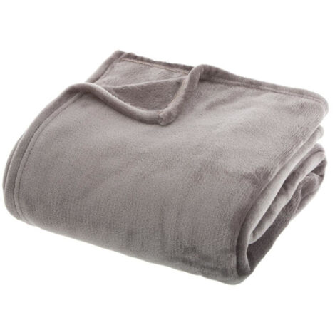 Plaid Doux Uni "Flanel" 180x230cm Gris