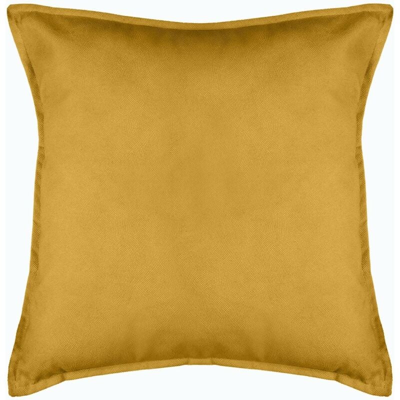 Atmosphera - Coussin lilou coton jaune moutarde 55x55cm créateur d'intérieur