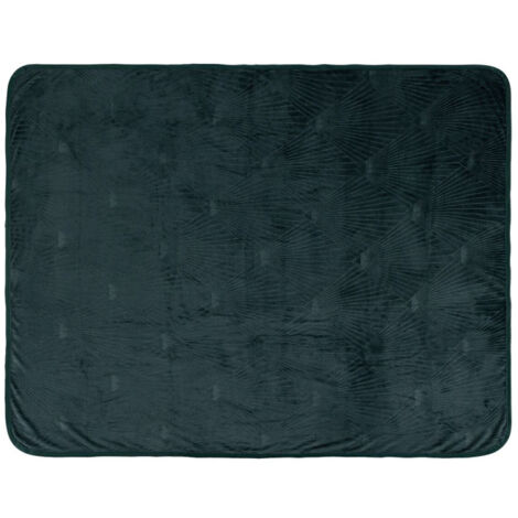 Plaid en Flanelle "Art Déco" 125x150cm Vert Cèdre