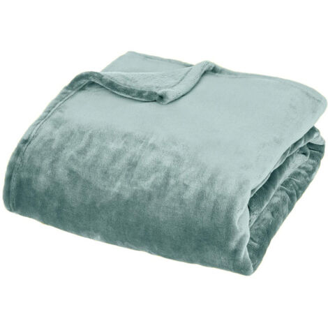 Plaid en Flanelle "Cuddly" 130x180cm Bleu Givré