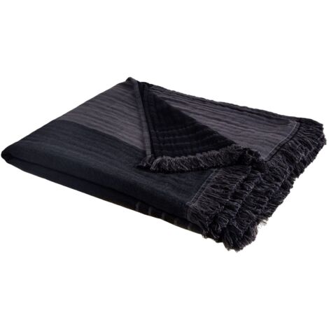 Plaid en Jacquard gauffré en coton CHARLY