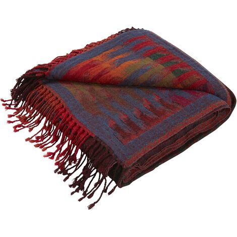 Plaid en Laine au motif ikat graphique KHAN