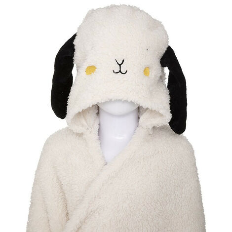 Plaid enfant à capuche mouton blanc Atmosphera