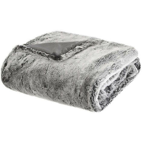 Plaid fausse fourrure 125x150 polaire Atmosphera