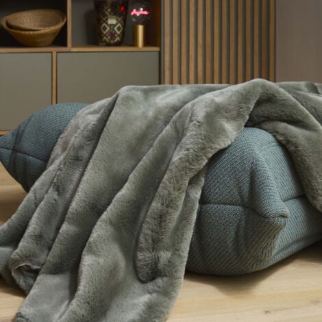 FUTURE HOME Plaid fausse fourrure 150x200 cm