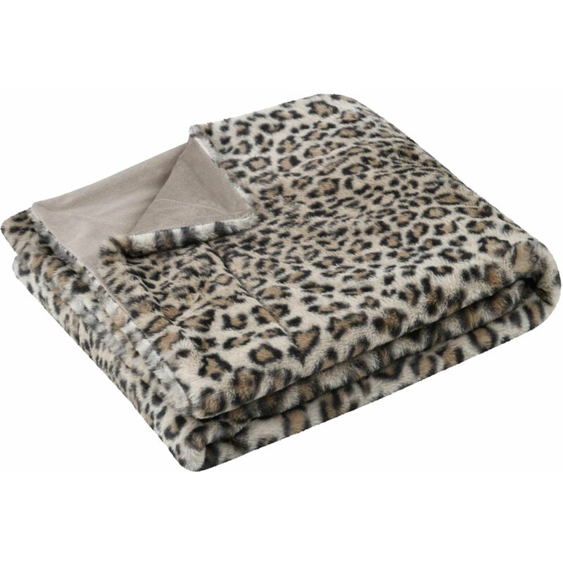 Plaid java fauve 130 x 160 cm