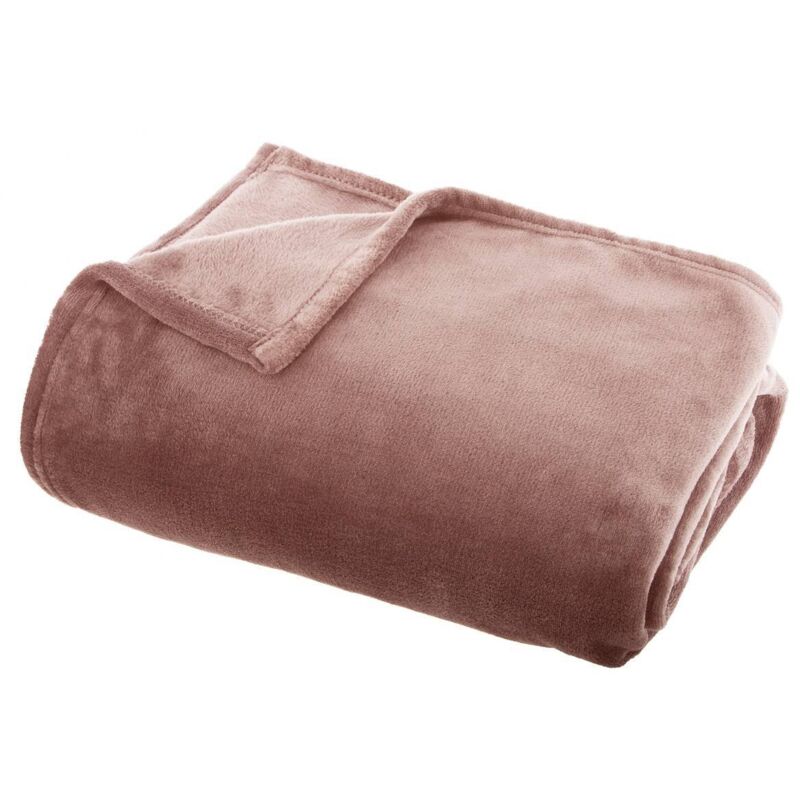 Grand plaid en flanelle uni - 180x130 cm