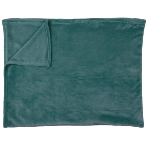 Plaid Flanelle "Cocooning" 125x150cm Bleu Pétrole