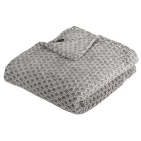 Plaid Flanelle Imprimé "Otto" 125x150cm Gris