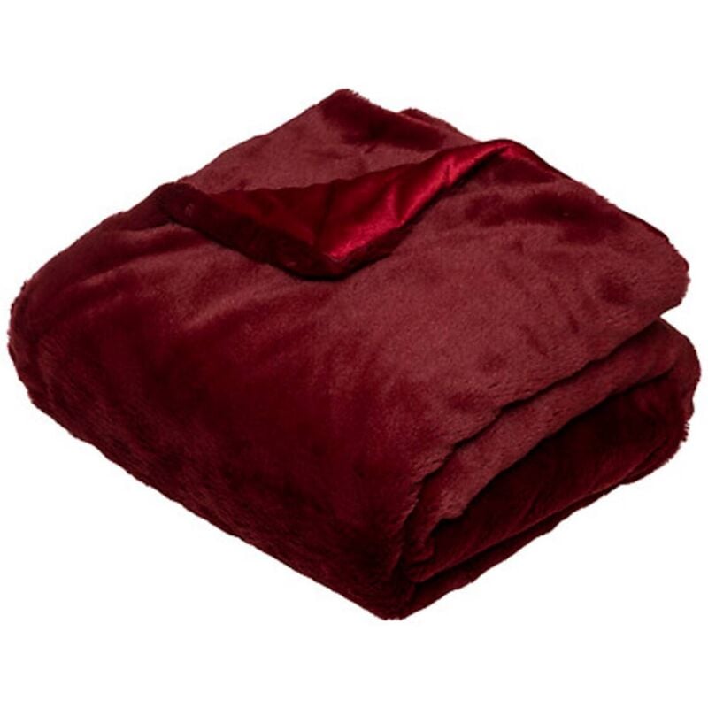 Coperta di pelliccia rossa 130x180cm - Atmosphera créateur d'intérieur