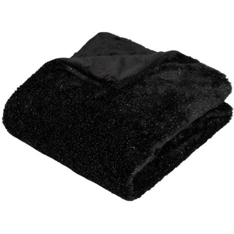 PLAID FOUR TILDE NOIR 130X180 - Atmosphera créateur d'intérieur
